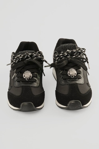 Mubiano Kadın Anorak Sneaker Süet Detaylı Kuş Aksesuarlı Bağcıklı Spor Ayakkabı Aquila Siyah Siyah