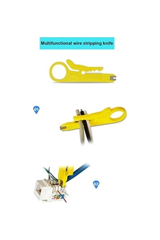 Al-4507 Rj9 Rj12 Rj45 Sıkıcı Sıkma Pensesi Kablo Soyucu Set Cat5 Internet Ucu Çakma K