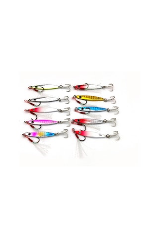 Valkyrie 10 Adet 10gr 4.8cm Kutulu Metal Rapala Jig Seti Balık Olta Yemi İspanyol Oltası