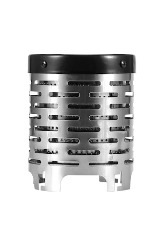 Mufunye Taşınabilir Çadır Isıtıcı - Çelik Konstrüksiyonlu, 4 Kanca İle Fırına Sabitlenir, 344g Hafif, Dış Mekan Isı Kaynağı Gümüş