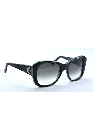 Cartier Emerald Gren Cat Eye Zümrüt Yeşil Siyah Gri Kedi Gözü Kadın Güneş Gözlüğü T8200936 Çok Renkli