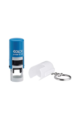 Colop R12 Yuvarlak Mavi Kasa Siyah Keçe - 12 MM