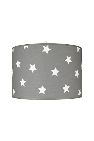Şenay Aydınlatma Çocuk Odası Silindir Kumaş Sarkıt Avize-Gri Beya