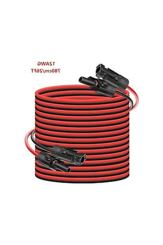 Pazly 12awg Mc4 Uzatma Kablosu Seti 12 Mc4 26ft Erkek Ve Dişi Konnektörlü Araç Karavan Kablo Seti