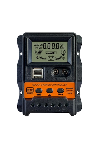 Springsun 30a Güneş Paneli Şarj Regülatörü, Çift 5v Usb, 12v/24v Pwm Otomatik Ayarlanabilir Lcd Ekran