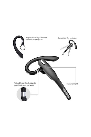 Konesam Sürücü İçin İki Mikrofonlu Gürültü Engelleme Bluetooth 5.1 Kulaklık - El İle Serbest Arama, 25 Saat Konuşma Süresi, Cvc8.0 Teknolojisi