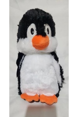 Penguen Figürlü Pelüş - 30cm Beyaz - Siyah