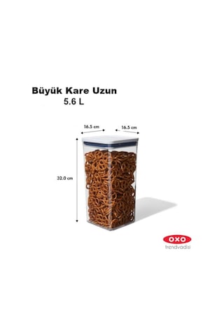 Oxo Büyük Kare Uzun Saklama Kabı 5.6 Lt 11233400