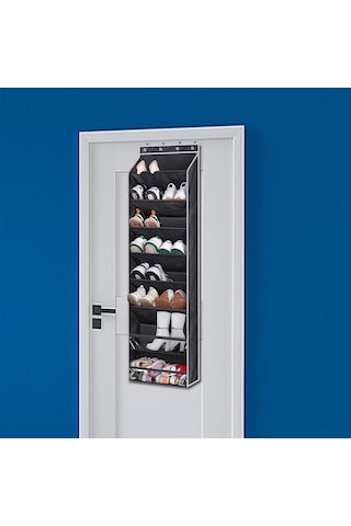 Suntek Kapının Üzerinde Ayakkabı Düzenleyici Büyük Derin Siyah