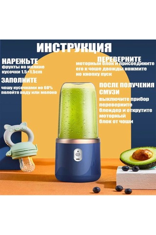 Gajeena Taşınabilir Mini Blender - 2 Bardaklı, Usb Şarjlı, 21000 Rpm