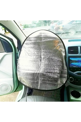 Pratikus Gümüş Kaplama Araba Güneşliği Direksiyon & Ön Cam Koru