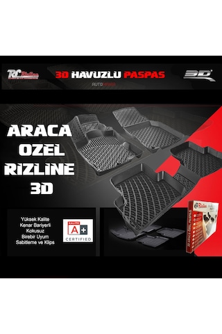 Rizline Volkswagen Polo 6R 2009-2016 3D Havuzlu Paspas