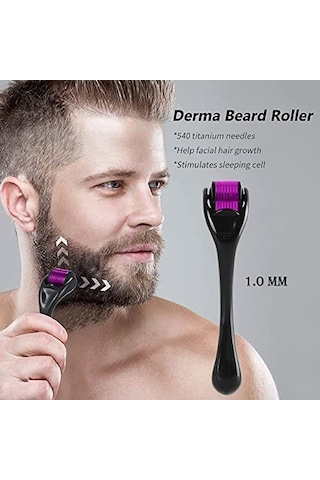 Yüz, Vücut Ve Saç Derisi İçin Derma Roller 1.0mm - 540 Micor Roller İle Erkekler Ve Kadınlar İçin Derma Rulo - Saç Ve Sakal İçin Sakal Rulo