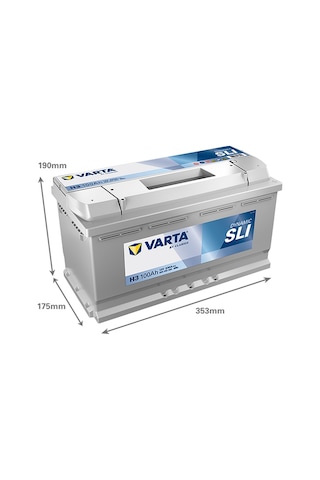 Varta H3 12V 100 Ah 830A Dynamic Slı Akü (Üretim Yılı: 2025)