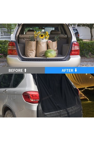 Youtek Yaz Kampı Ve Yolculuklar İçin Pratik Araç Sineklik Ve Güneşlik 1 Adet