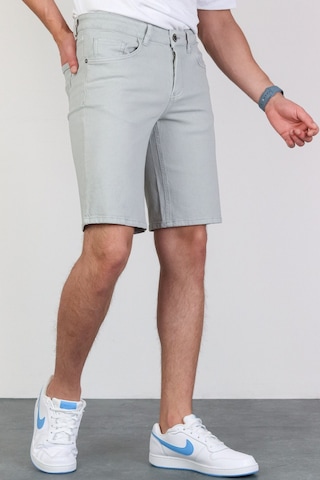 HLT Jeans Erkek Baby Blue Slim Kesim Comfort Likralı Esnek Jeans Şort Thomas-Baby Blue 001