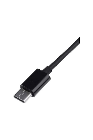 Ayex Typ-C için 3.5Mm Kulaklık ve Mikrofon Adaptörü Siyah
