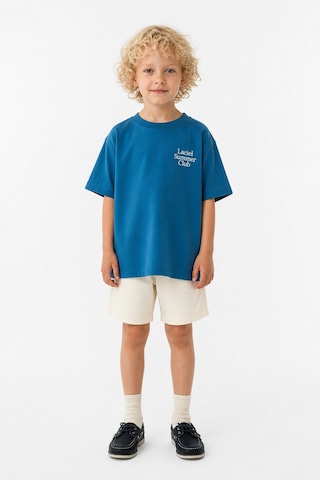 Eray Alp Kids Unisex Çocuk Mavi Tişört Şort Takımı Yazlık Günlük Model