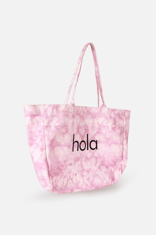 İcone Bag Icone Degrade Baskılı Kanvas Omuz Çantası, Degrade Plaj Çantası, Plaj Çantası, Beach Bag Pembe