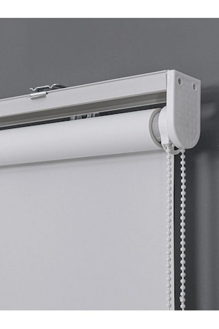 Ithal Kalın Beyaz Zebra Stor Güneşlik Perde Etek Düz Alüminyum Kasa Metal Ayak
