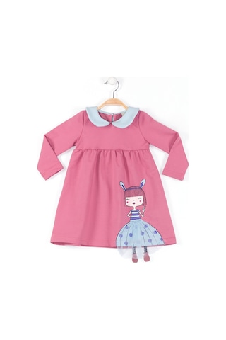 Denokids Mushi Tavşan Kız Gülkurusu Elbise Çok Renkli