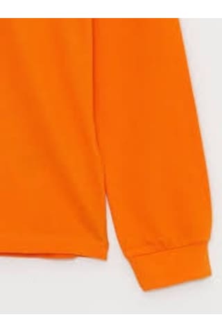 Waynap Unisex Uzun Kol Lakos Polo Yaka Okul Tshirt Turuncu
