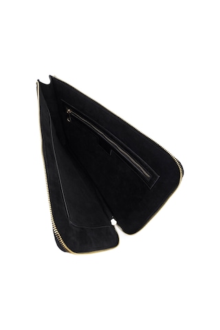 Tamer Tanca Unisex Hakiki Deri Siyah Floter El Çantası 1012 2031 Cnt Sk25-26 Sıyah Fltr Siyah