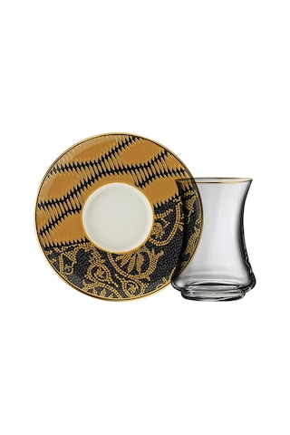 Sandro Moreno 1453 Kariye Line Gold 12 Parça 6 Kişilik Çay Seti 110 Ml Renkli
