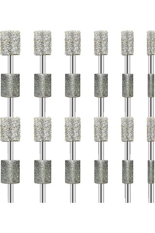 Xurunkeji 48 Adet Elmas Matkap Taşlama Ucu Uyumlu Parlatma Kitleri Cam Matkap Ucu 1/8 İnç Ahşap Cam Seramik Aksesuarları