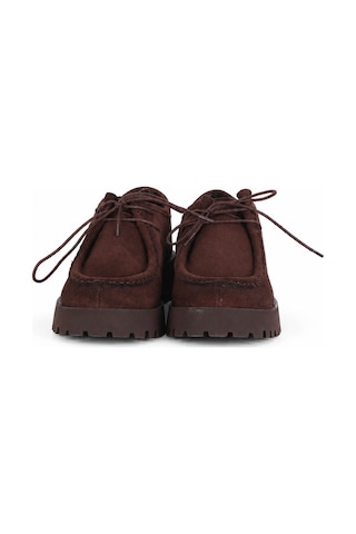 Trender 30-2807 Kahve Süet Kadın Loafer Ayakkabı 27ksd9000009 Kahverengi