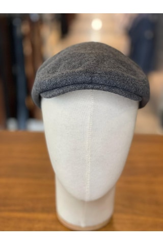Hamze İngiliz London Model Kaşe Kumaş Kasket Şapka Gri