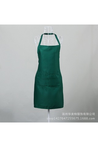 Qingmipy Restoran Garson Apronu Yeşil 73x58cm - Kaliteli Malzeme, Dayanıklı, Günlük Kullanım İçin - Logo İle Özel Üretim