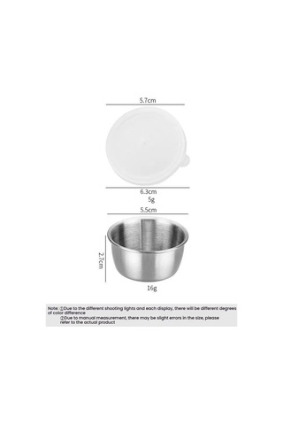 Sones 40 Ml 304 Paslanmaz Çelik Sos Kabı Plastik Kapaklı Sızdırmaz Sos Kabı Baharat Kabı