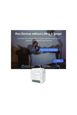 Lemestar Zigbee 3.0 Akıllı Anahtar Modülü, Uyumlu Tuya App, Google Home/alexa Ses Kontrolü, Zamanlama Ve Aile Paylaşımı Özellikleri, 2 Adet 220-240v