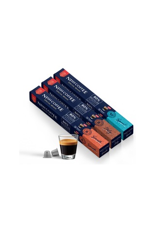 Nish Coffee Nespresso Uyumlu Kapsül Kahve 3'lü Set Smooth,ıtaly,sport -30 Adet Kapsül Kahve
