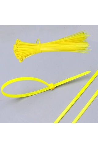 450x7,80mm Kablo Bağı Cırt Kelepçe Sarı 300 Adet