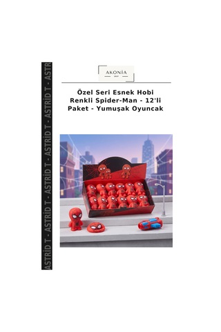 Özel Seri Esnek Hobi Renkli Spider-man - 12'li Paket - Yumuşak Oyuncak