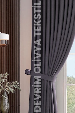 Shy Tekstil Lüks 1. Sınıf Düz Dikim Açık Gri Ada Fon Perde Şık Tasarım, En X Yükseklik Ölçü Seçenekleri Füme