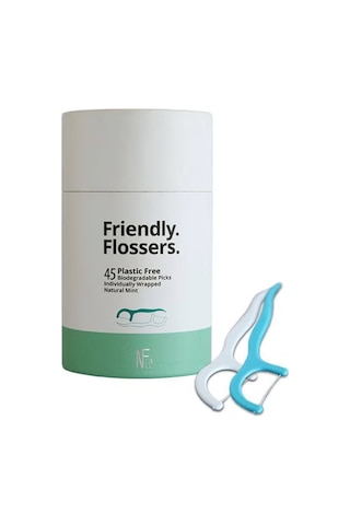 Natural Family Co Friendly Flossers Floss Pick 45 Adet
