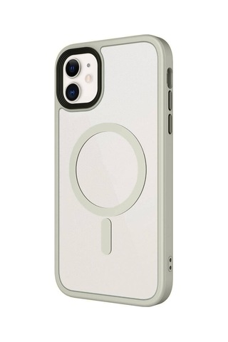 Apple Uyumlu iPhone 11 Kılıf Mat Arka Yüzey Wireless Şarj Özellikli Zore Flet M-safe Kapak Lacivert