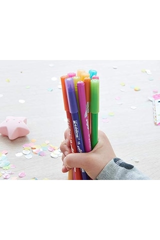 15 Funtastıcs Çocuklar İçin İnce Uçlu Keçeli Kalem 12&apos Li Set - 1 Mm Yuvarlak Uç