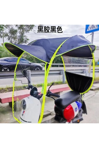 Motor Ve Scooter İçin Su Geçirmez Koruma Güneşlik Tente Siyah