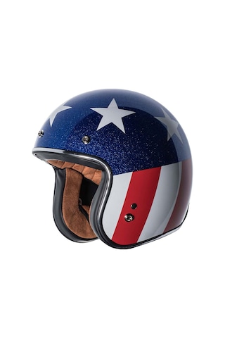 Torc T-50 Del Mar Captain Vegas Açık Motosiklet Kaskı Beyaz Mavi