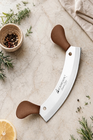 Sürmene Silver Serisi Börek Pizza Bıçağı Kahve Sap Kıyma Pide Salata Mutfak Bıçak Hds-112 Kahverengi