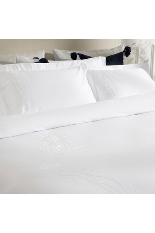 Estelıne Bambu King Size Nevresim Seti 230x220 Cm Beyaz