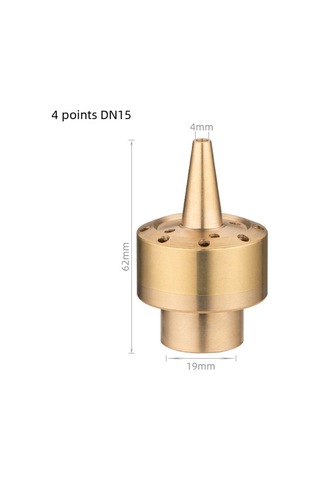 Mufunye Bronz Çift Katlı Çiçek Sütunu Fontan Sprinkler, Bahçe Su Görseli, Otel Havuzu, Müzikli Fontan Uygulaması, 1.5" Dahili Dişli