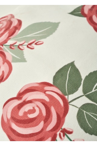 Bella Maison Rose Baskılı Kırlent Kılıfı Krem 43x43 Cm Krem