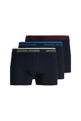 Jack & Jones Jacadrıan Solid Erkek Boxer 3'lü Paket Rahat Pamuklu Günlük Lacivert