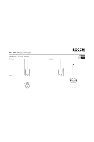 Bocchi Piave Tuvalet Fırçalık Mat Siyah 3015-0008-ab Krom