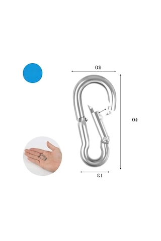 Paslanmaz Çelik Yaylı Kanca Seti - 4mm, 5 Adet